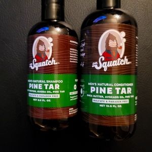 SOLD - Dr. Squatch All Natural Shampoo and Conditioner Set - Pine Tar
